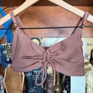 Blackbough - Ruched Bikini Top - Light Brown - Women’s Medium